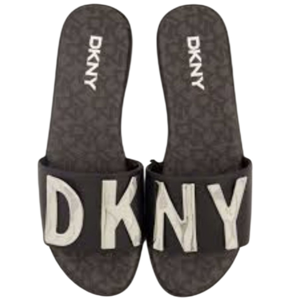 💕HP💕DKNY Monochrome Logo Slides - Size 10